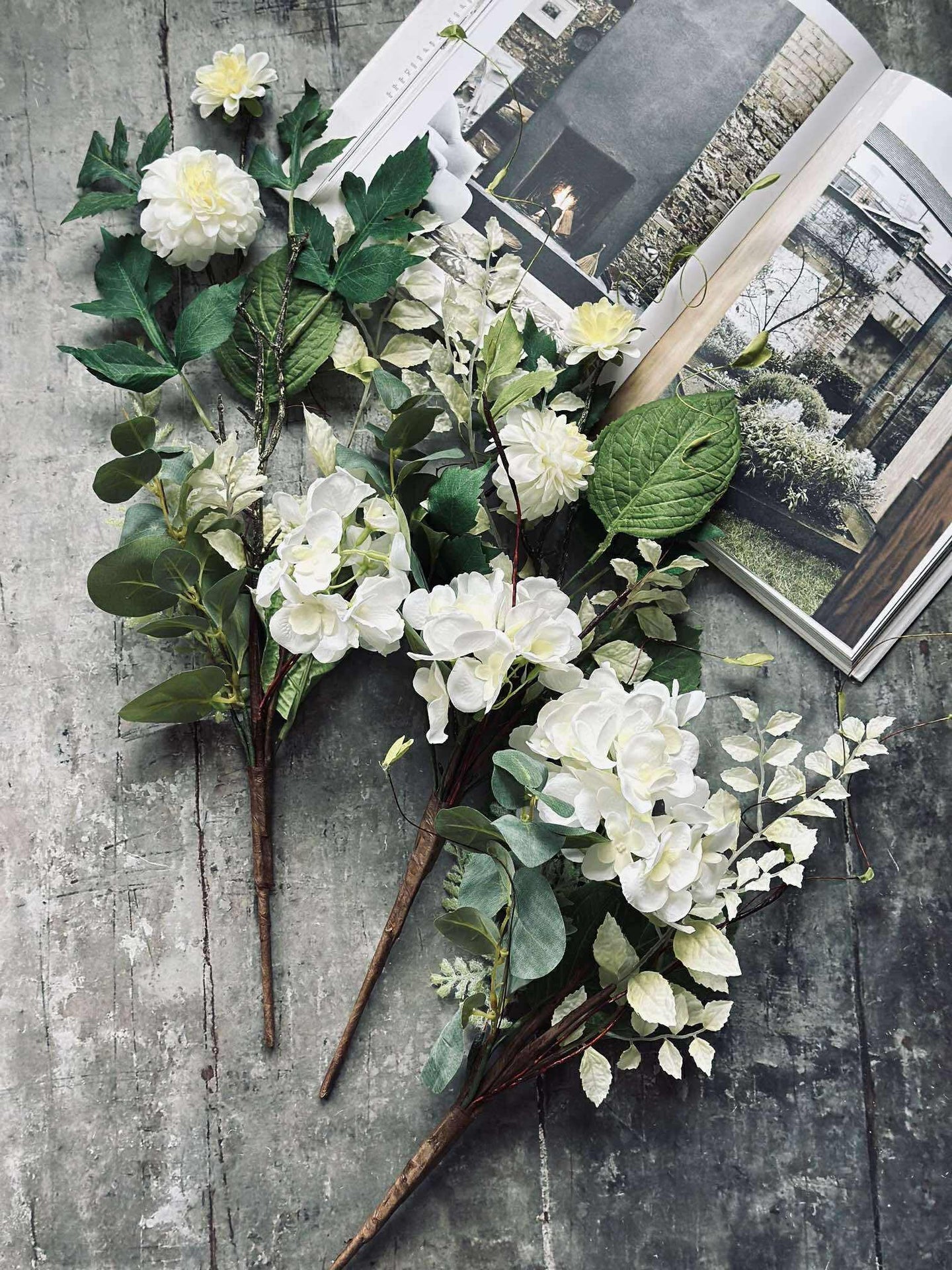 Bukett Hortensia - Hvit