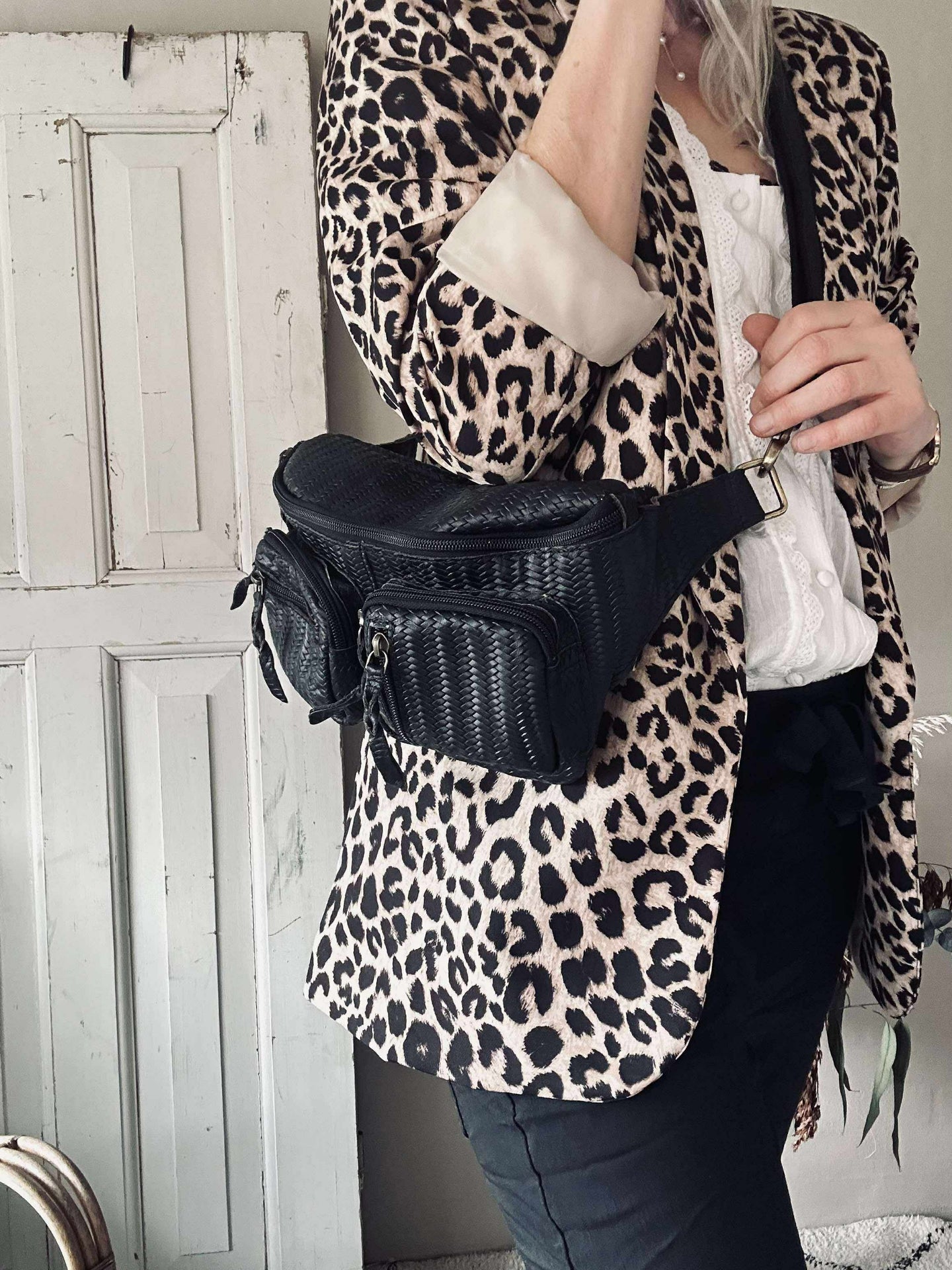 Bumbag Kaya - Svart flette