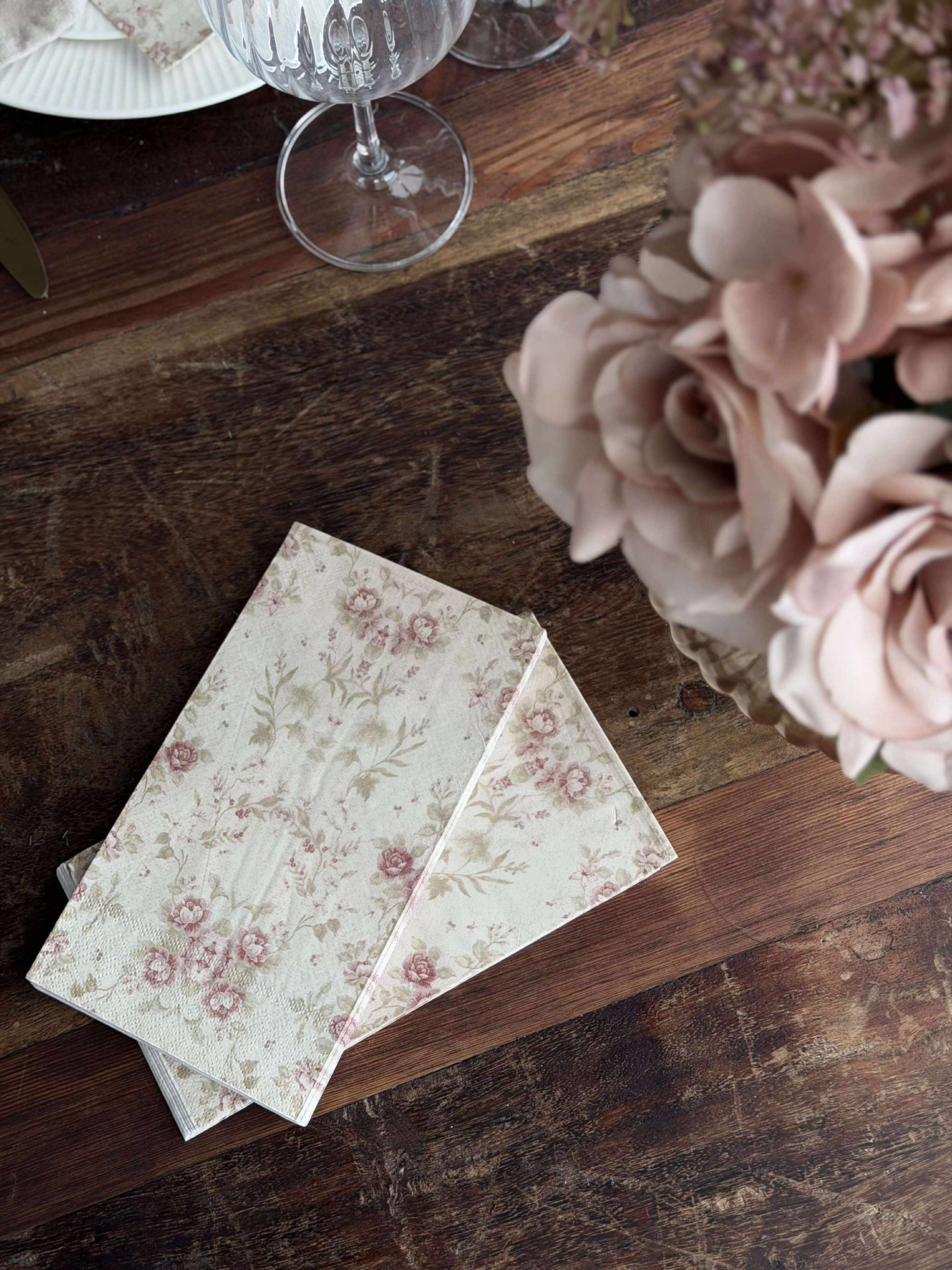 Servietter Mini roser - 20 stk.