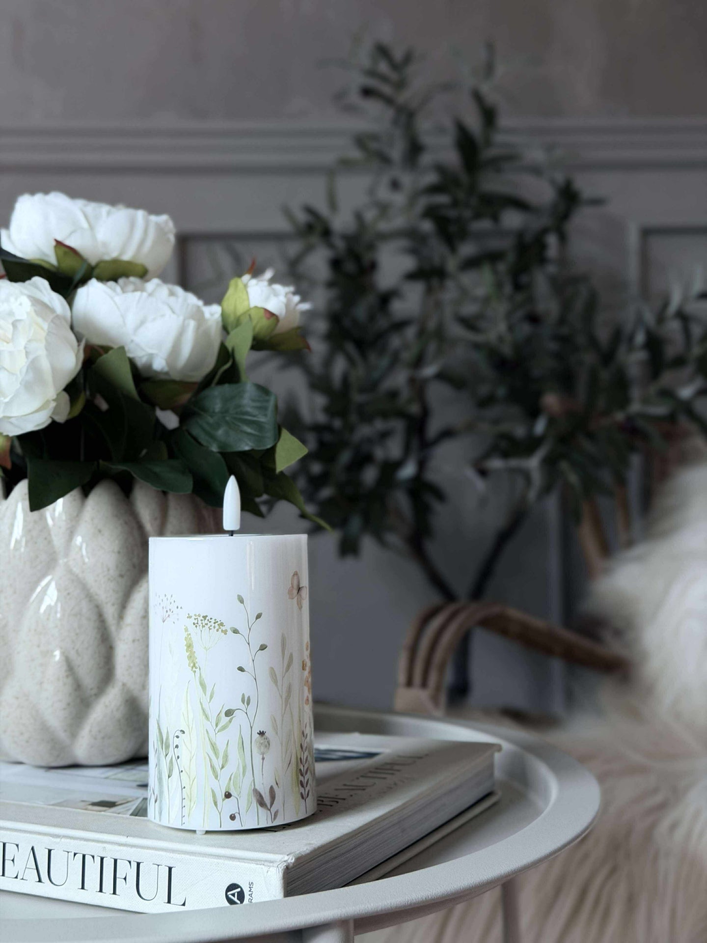 LED Blokklys Blomst GLIMT - 12,5cm