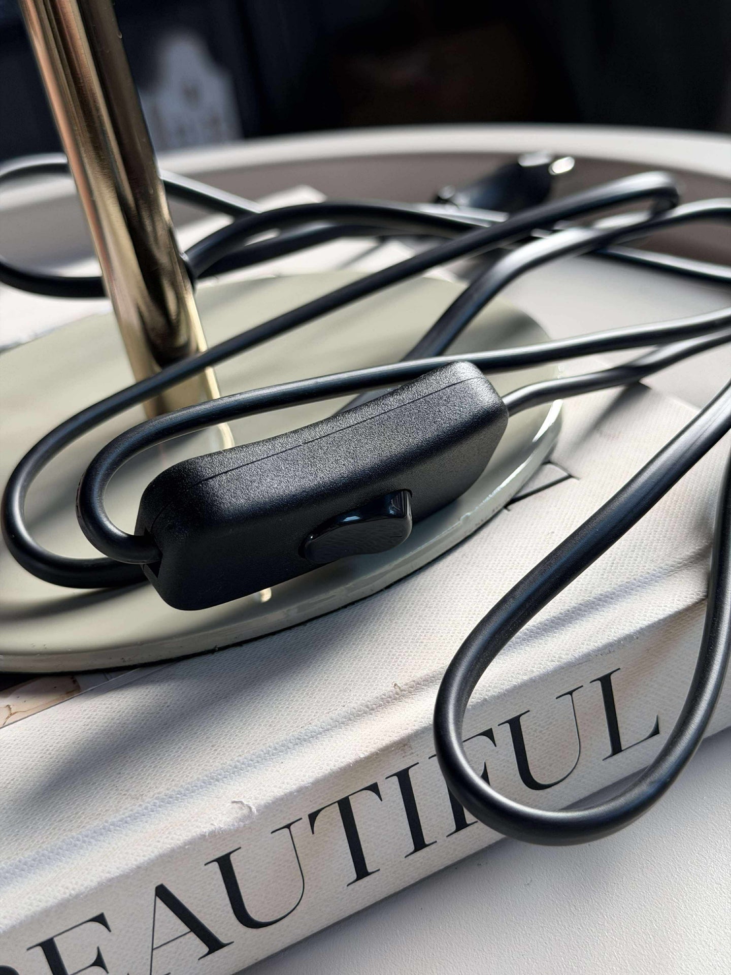 Bordlampe blomst / gull