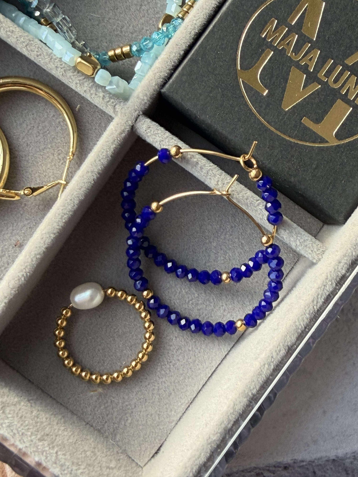 Øreringer Merle – Royal Blue