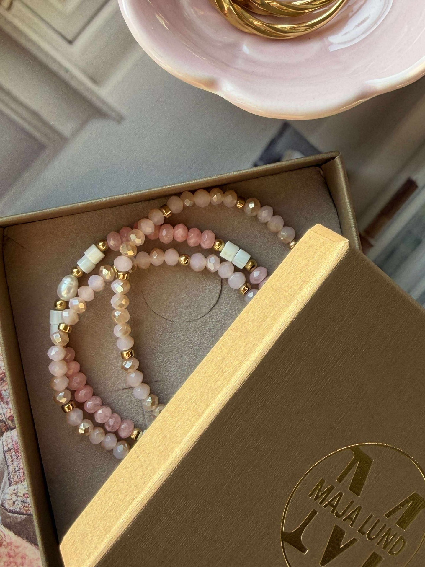 Armbånd Sarabella Soft Rose – Sett med 3 stk