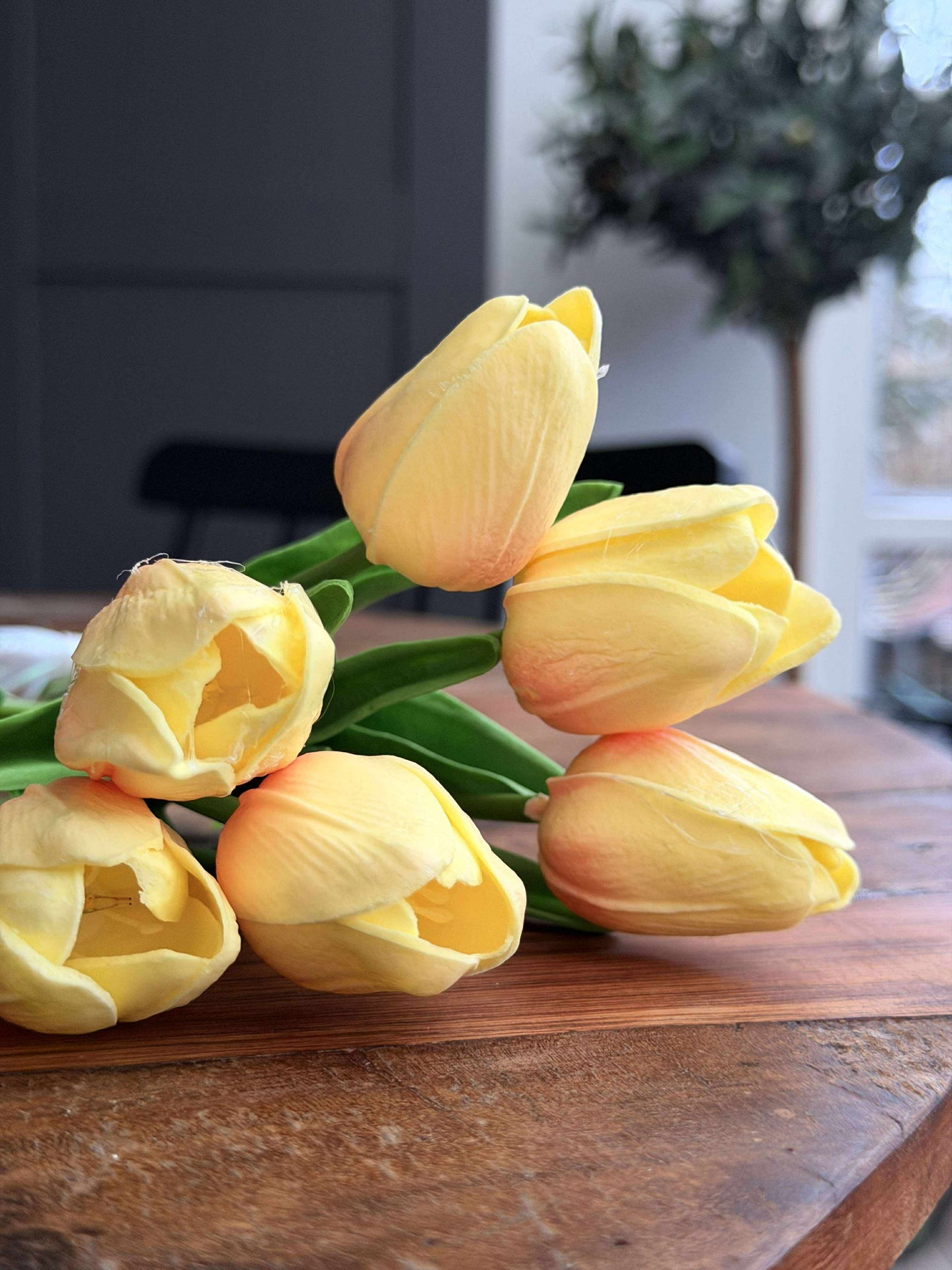 Tulipaner med lys - Gul