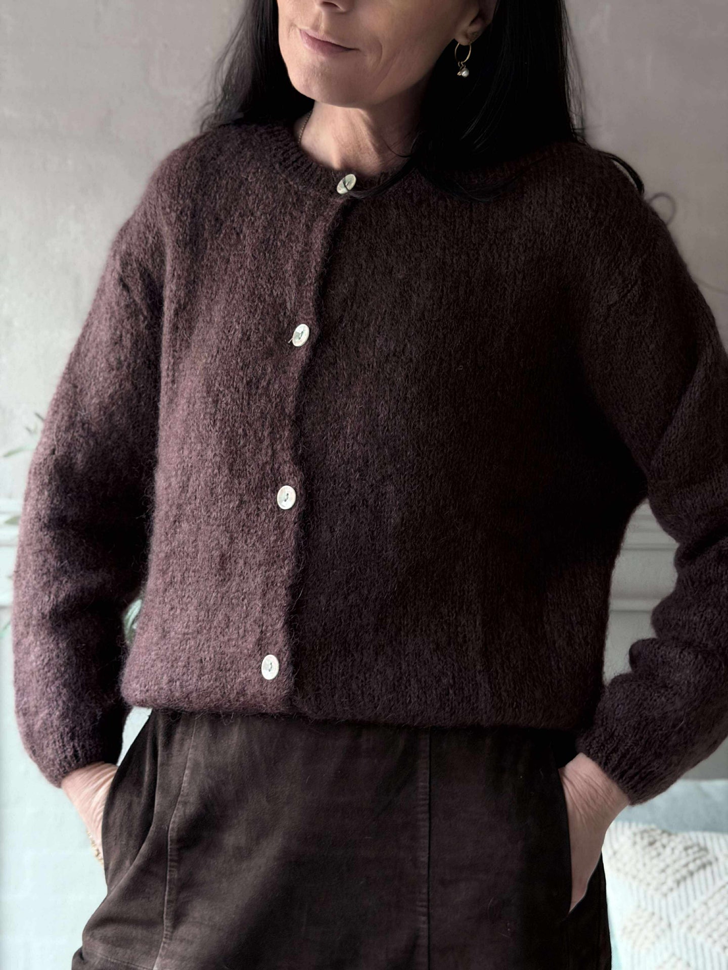 Cardigan Mohair - Chocolate