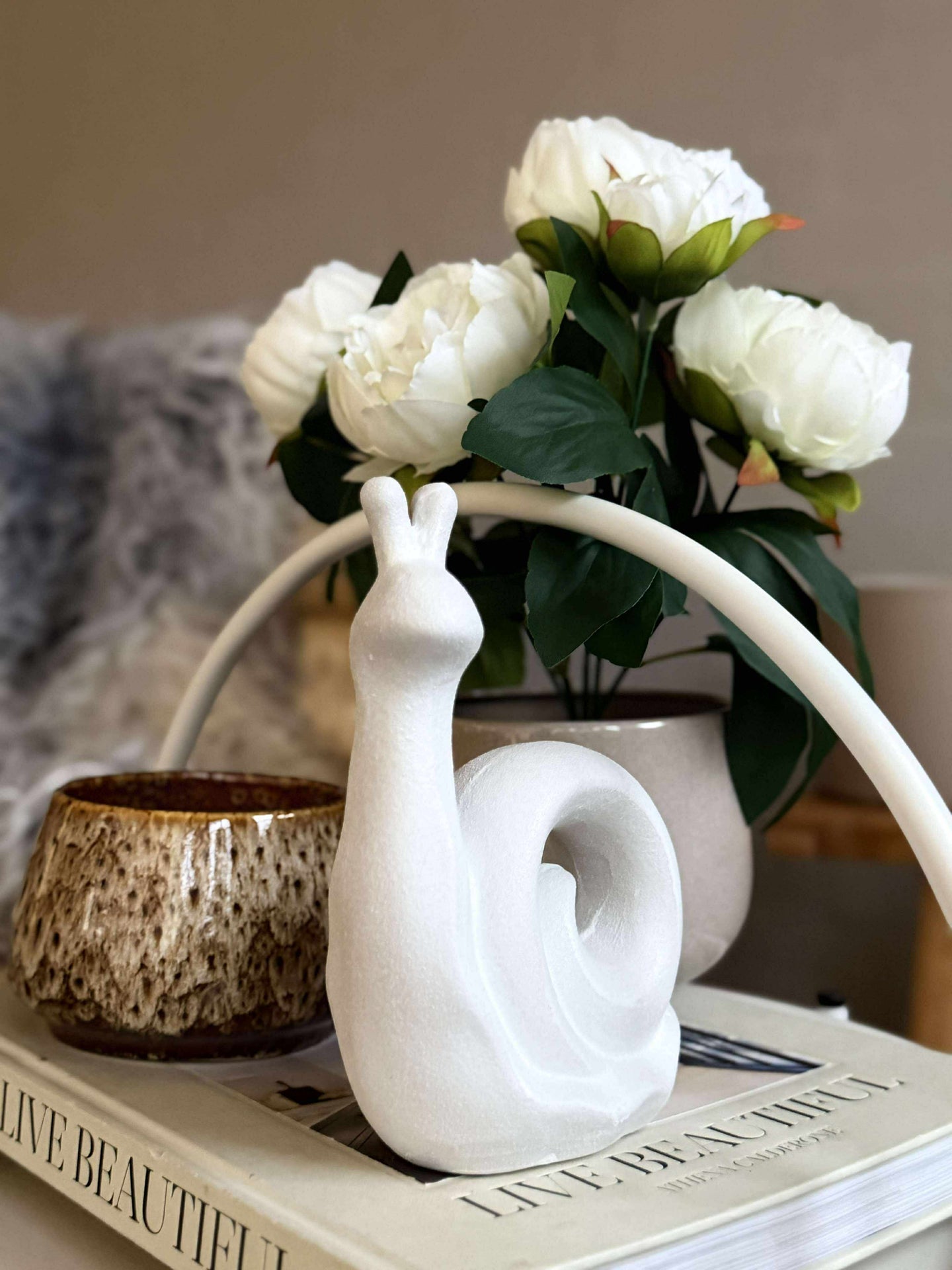 Deco snegl - Hvit eller beige