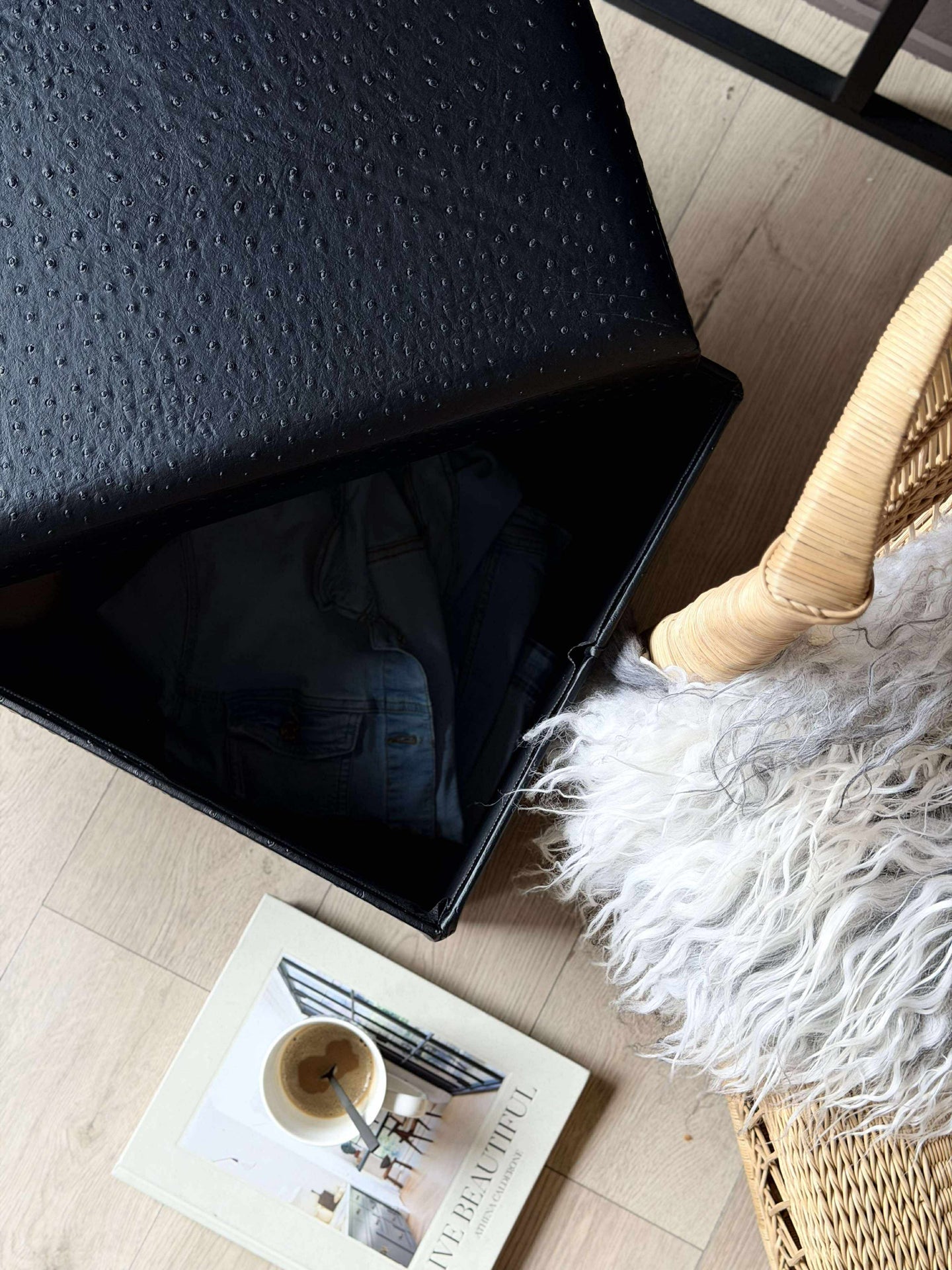 Puff med oppbevaring - Liten