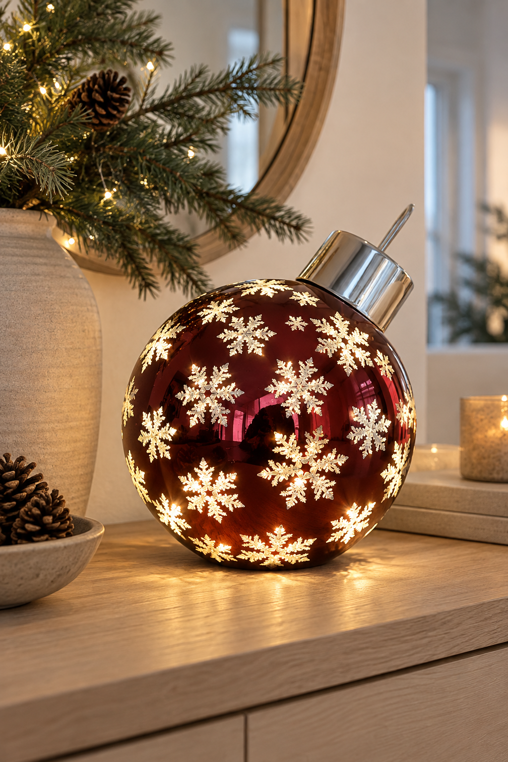 Julekule med led lys