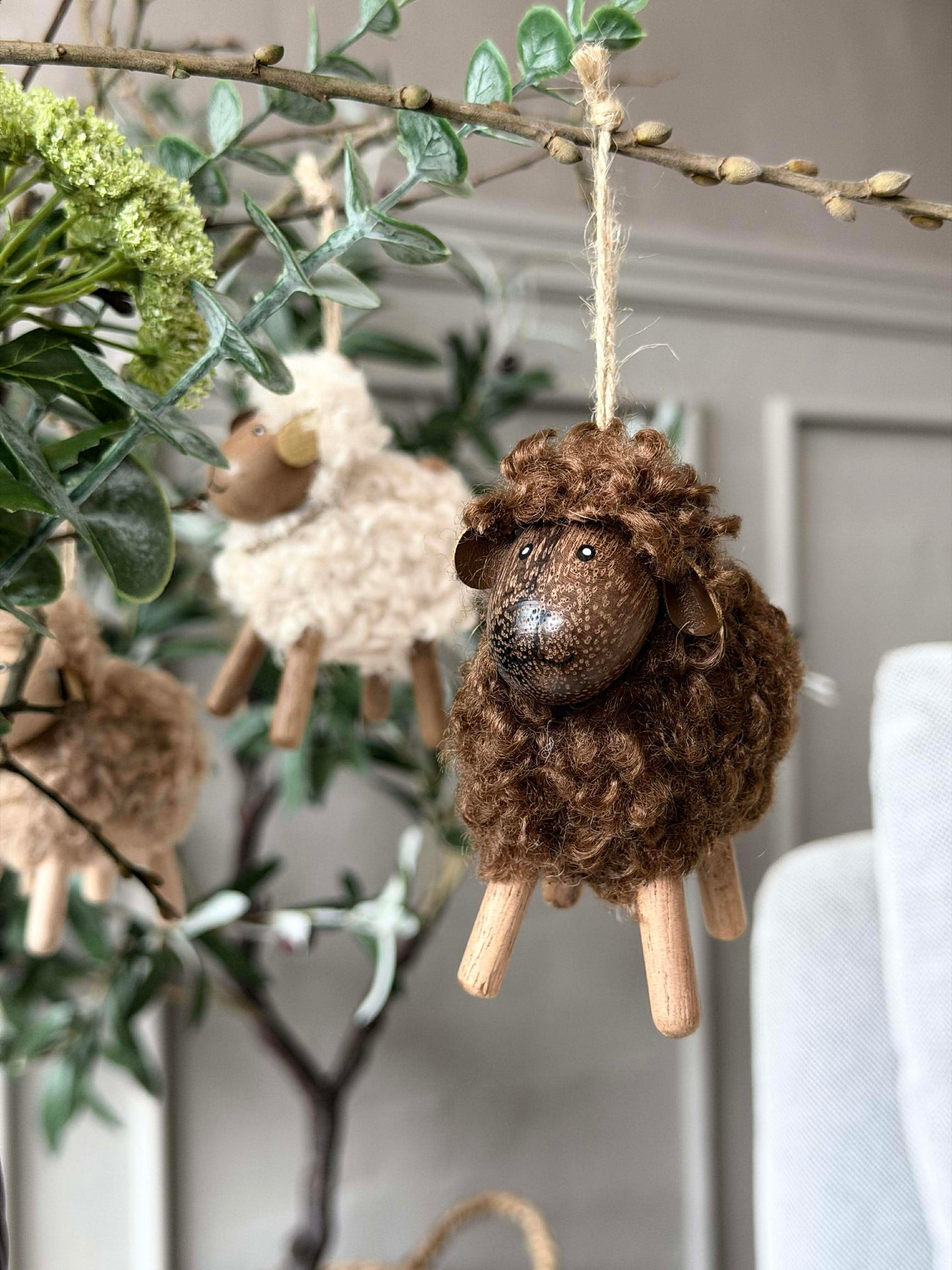 Får Fluffy Amber/Brun 8cm