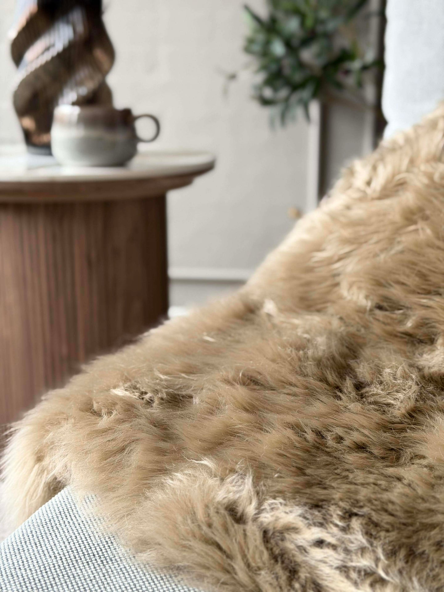 Lammeskinn Taupe - 85x55cm