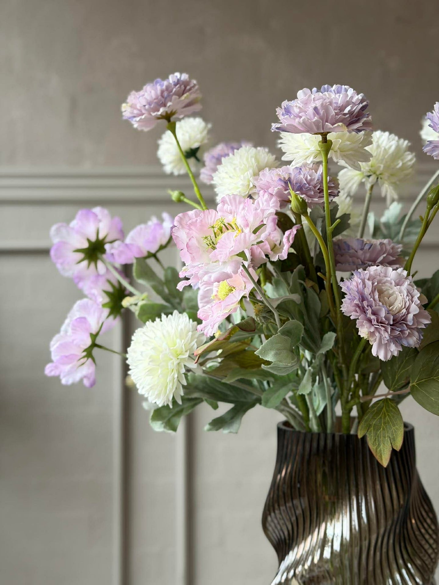 Prydløk stilk 60 cm - Hvit