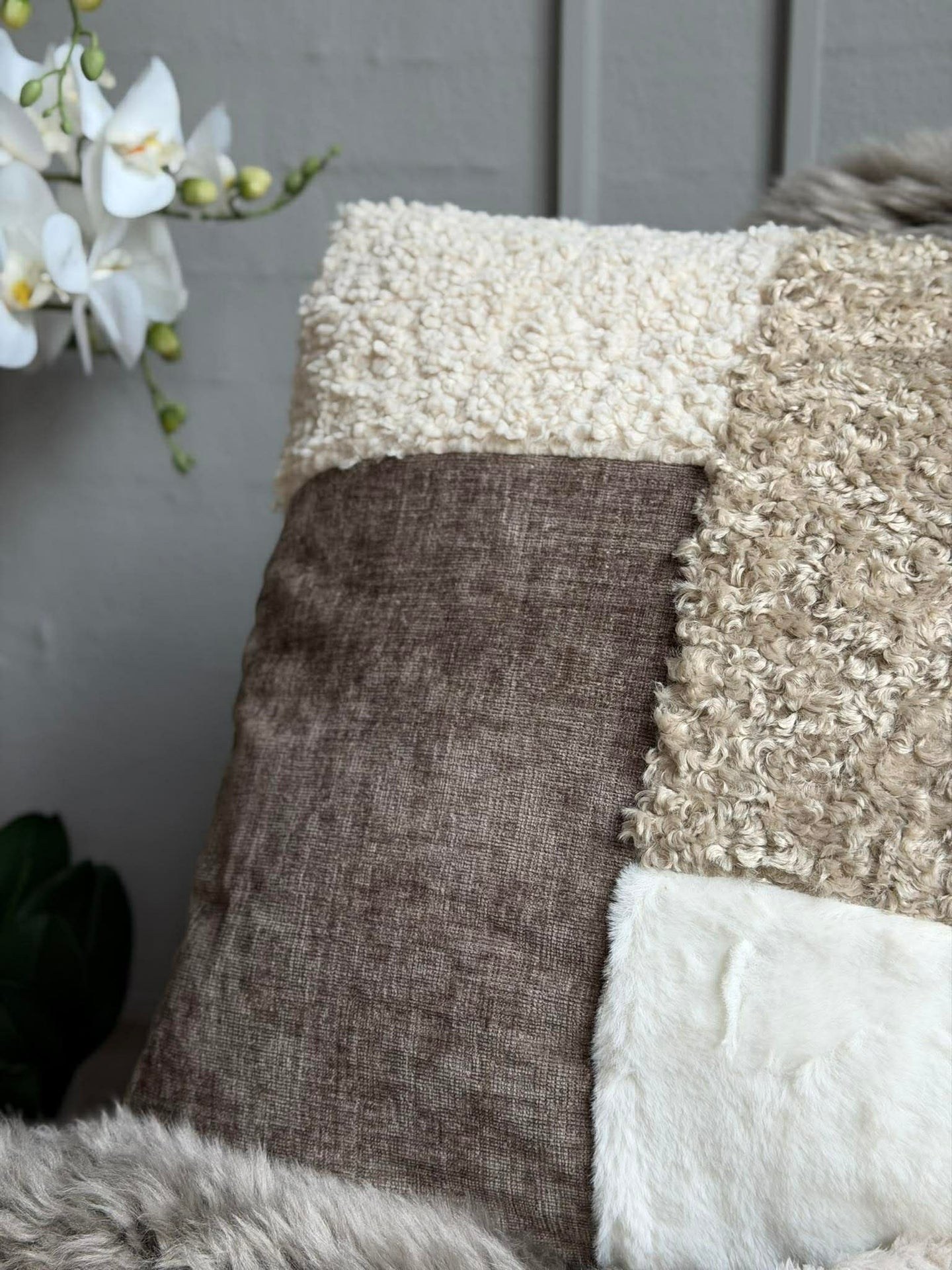Pute med fyll 45x45 cm - Chenille