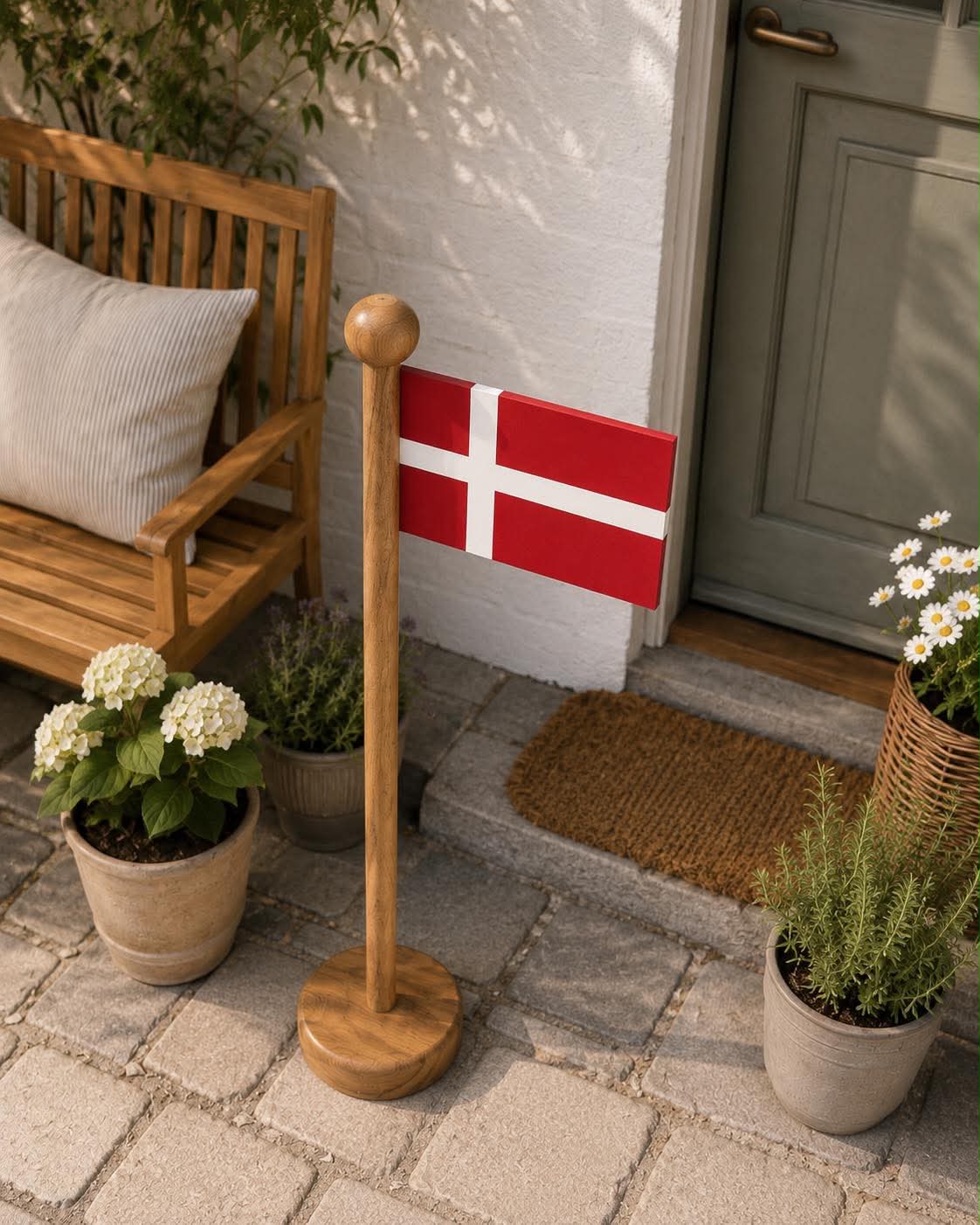 Flagg Dannebrog - Wood 100 cm