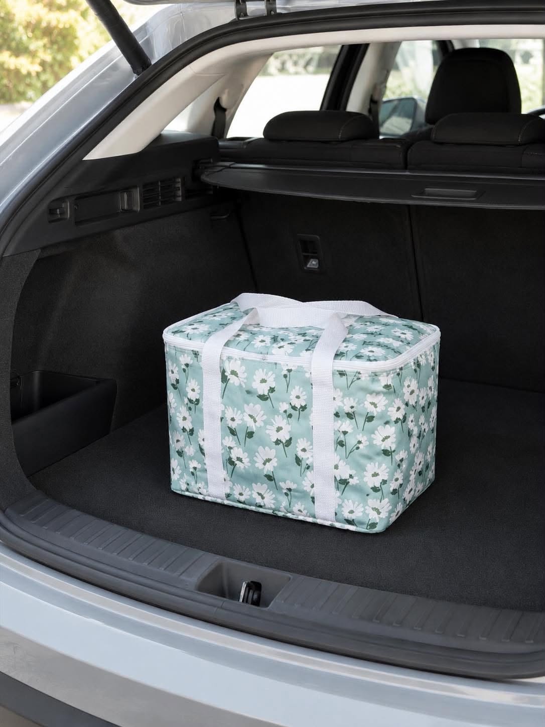 Kjølebag med hvite blomster - Flere størrelser