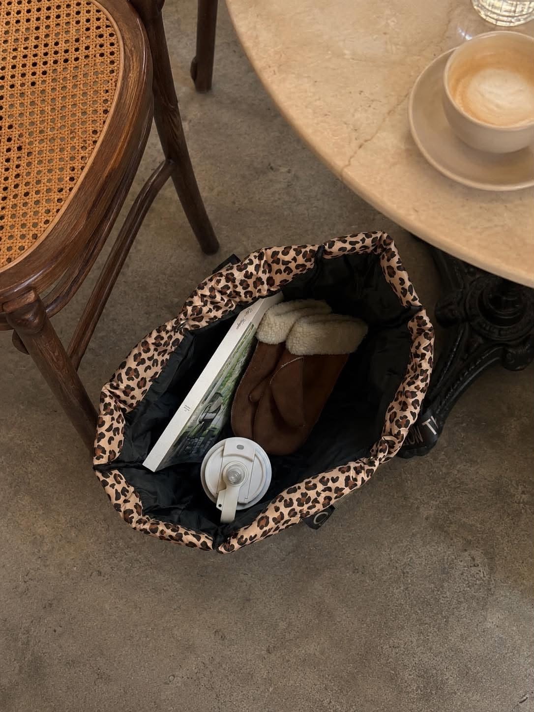 Quilted shopper Leopard