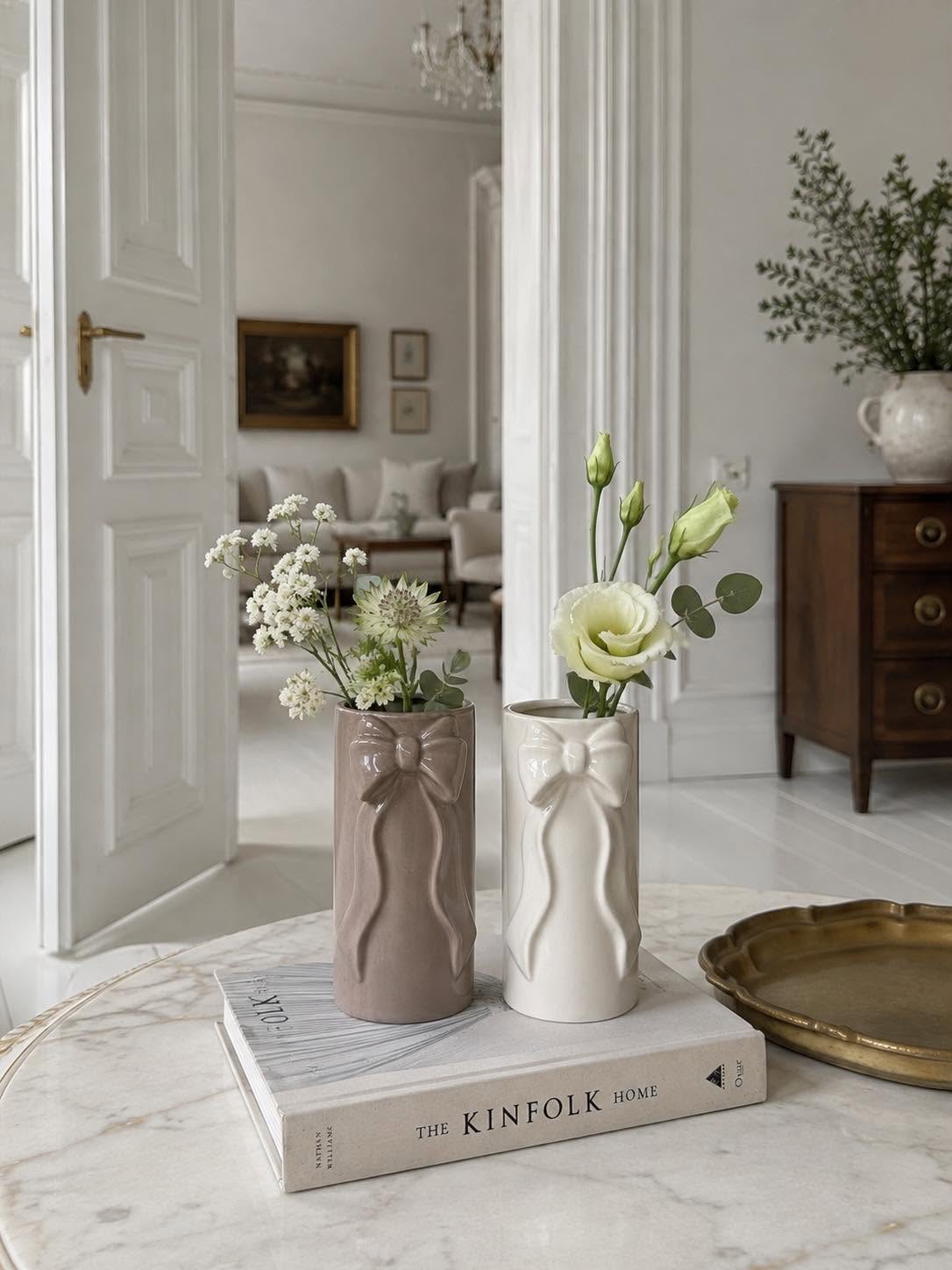 Vase med sløyfe - Old rose