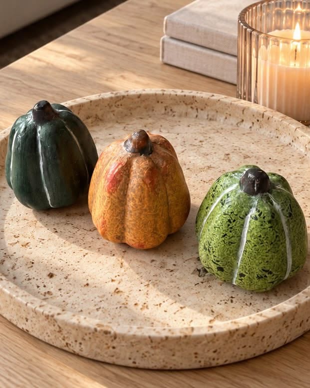 Pumpkin sett med 3 stk – Keramikk