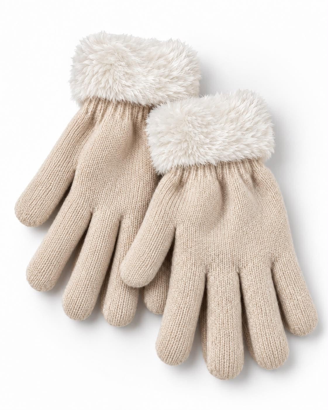 Handsker beige – Bløde vinterhandsker