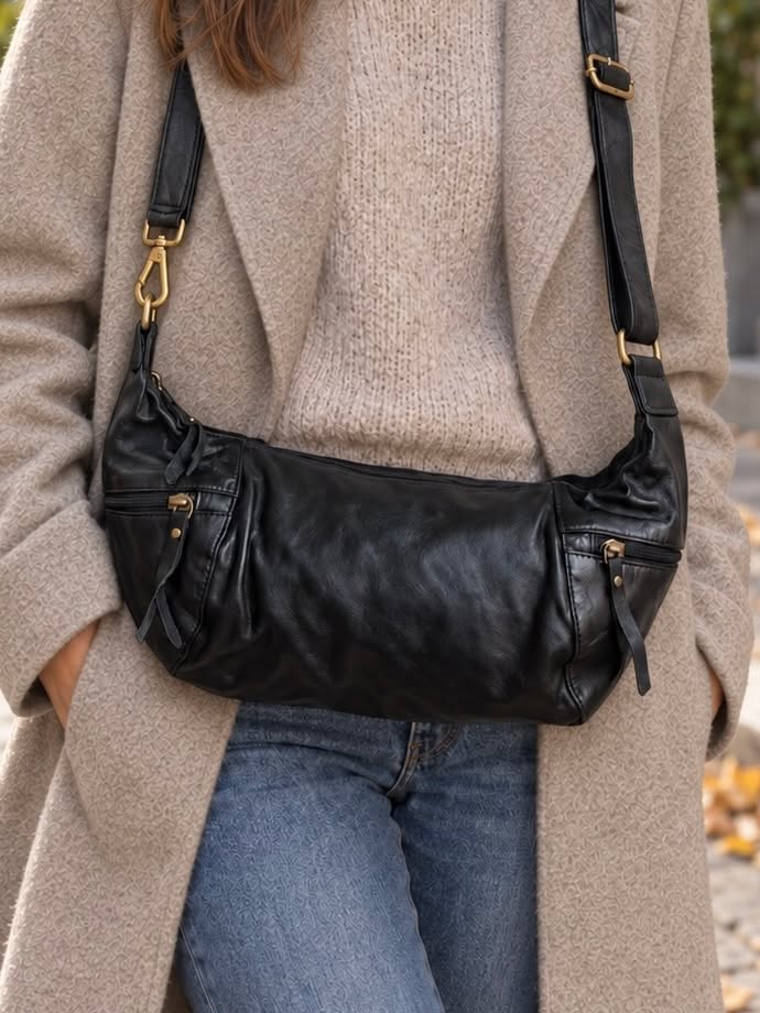Veske Jane Black – Skulderveske i skinn