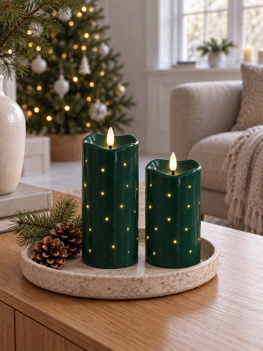 LED Bloklys TWINKLE grøn