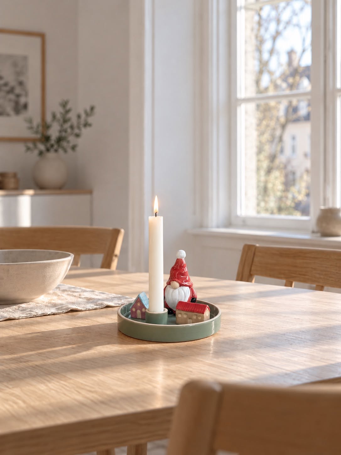 Lysestake Nisse med husene – Steintøy