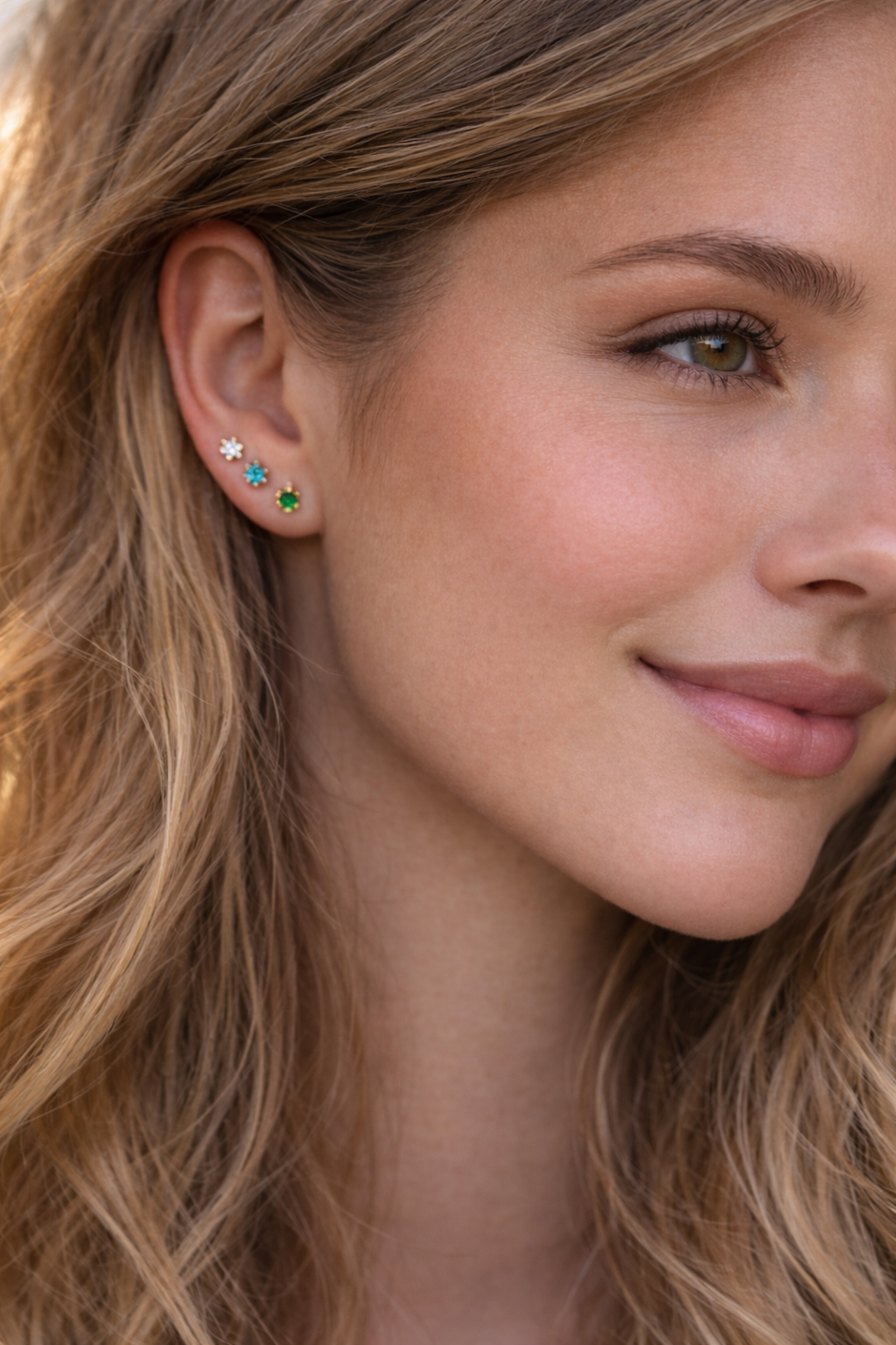 Mix box GIA - Emerald, Blå og Klar - forgylt