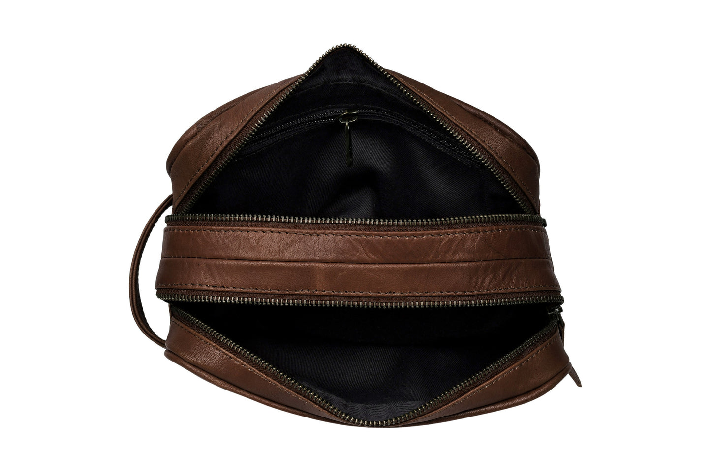 Dobbel toalettmappe Faust - Dark brown
