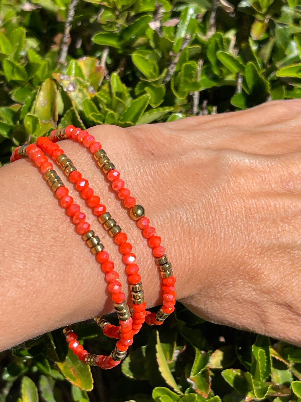 Armbånd Merle Orange - Sett med 3 stk