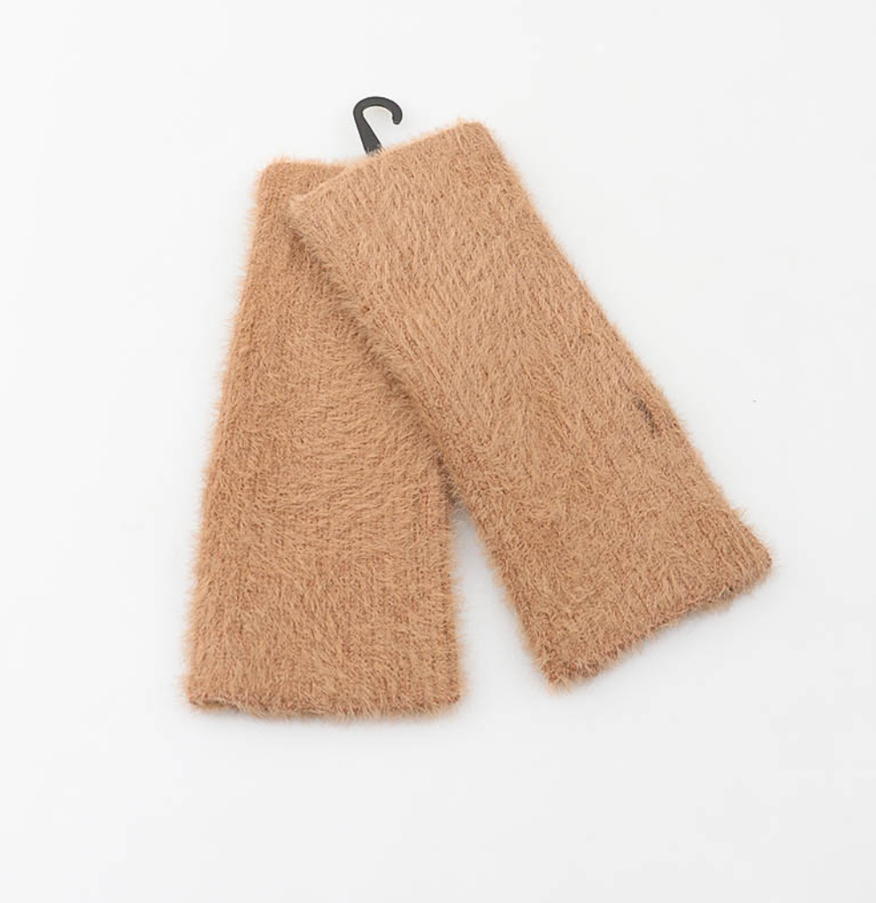 Hansker - Beige plysj