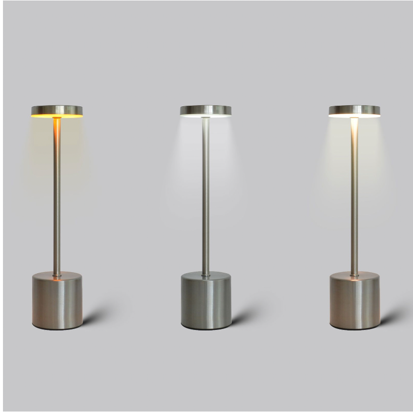 Touch bordlampe i sølv