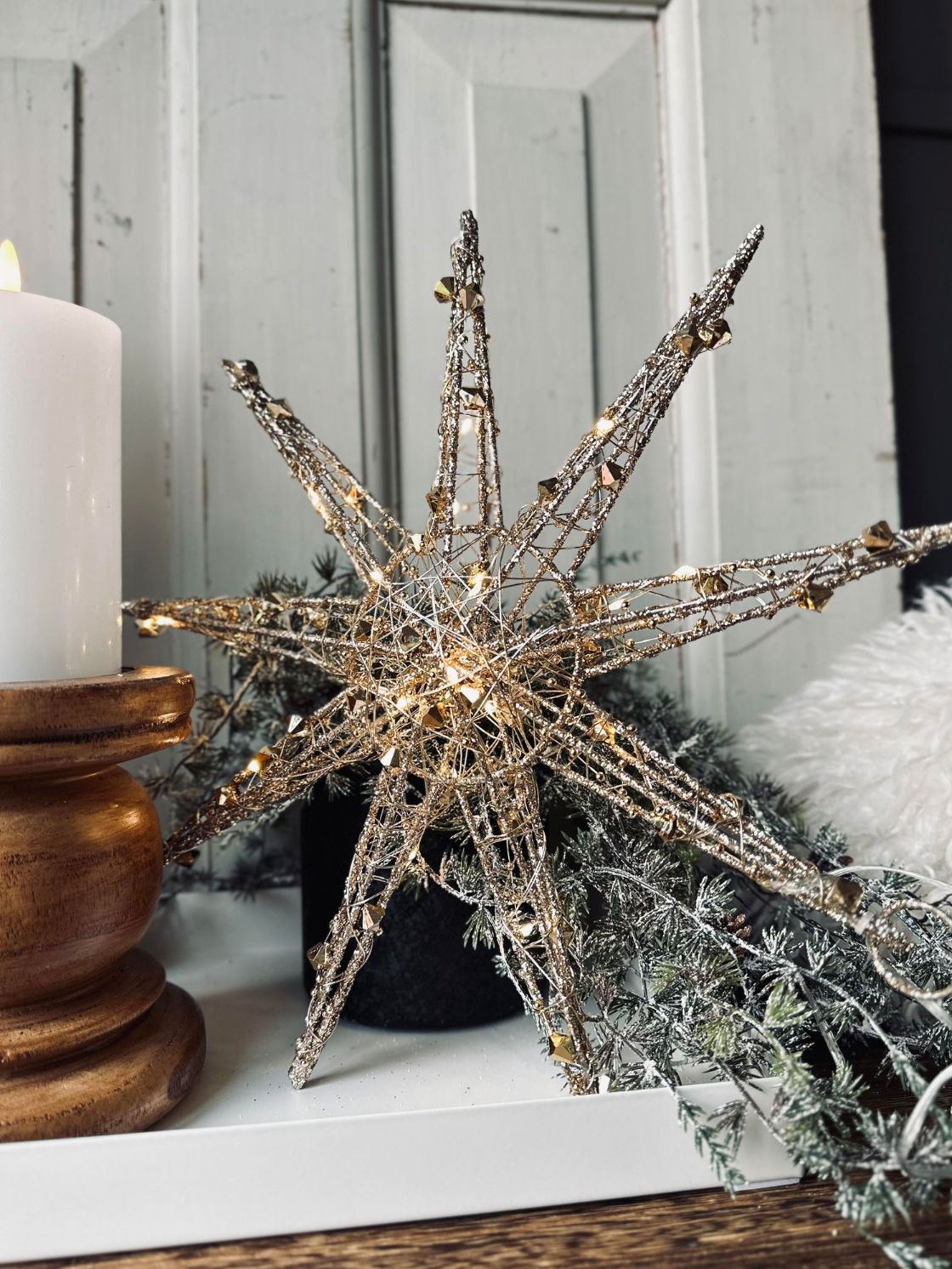 Stjerne med LED-lys - 50 cm
