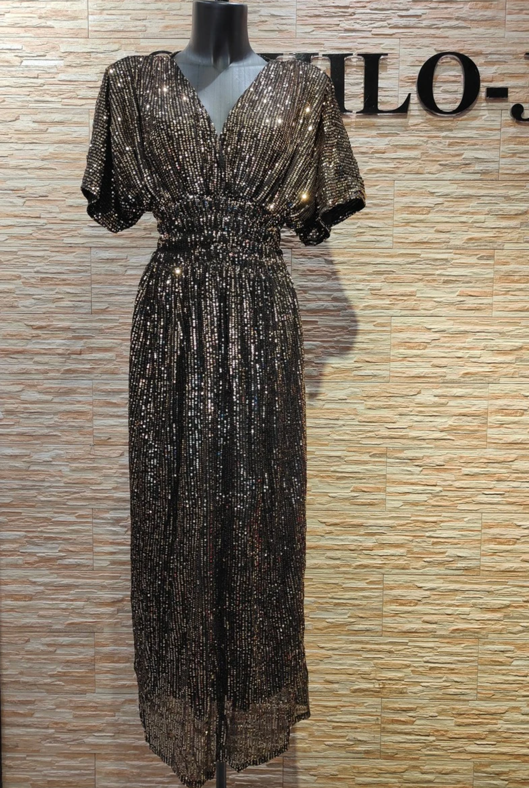 Kjole Glitter Bronze