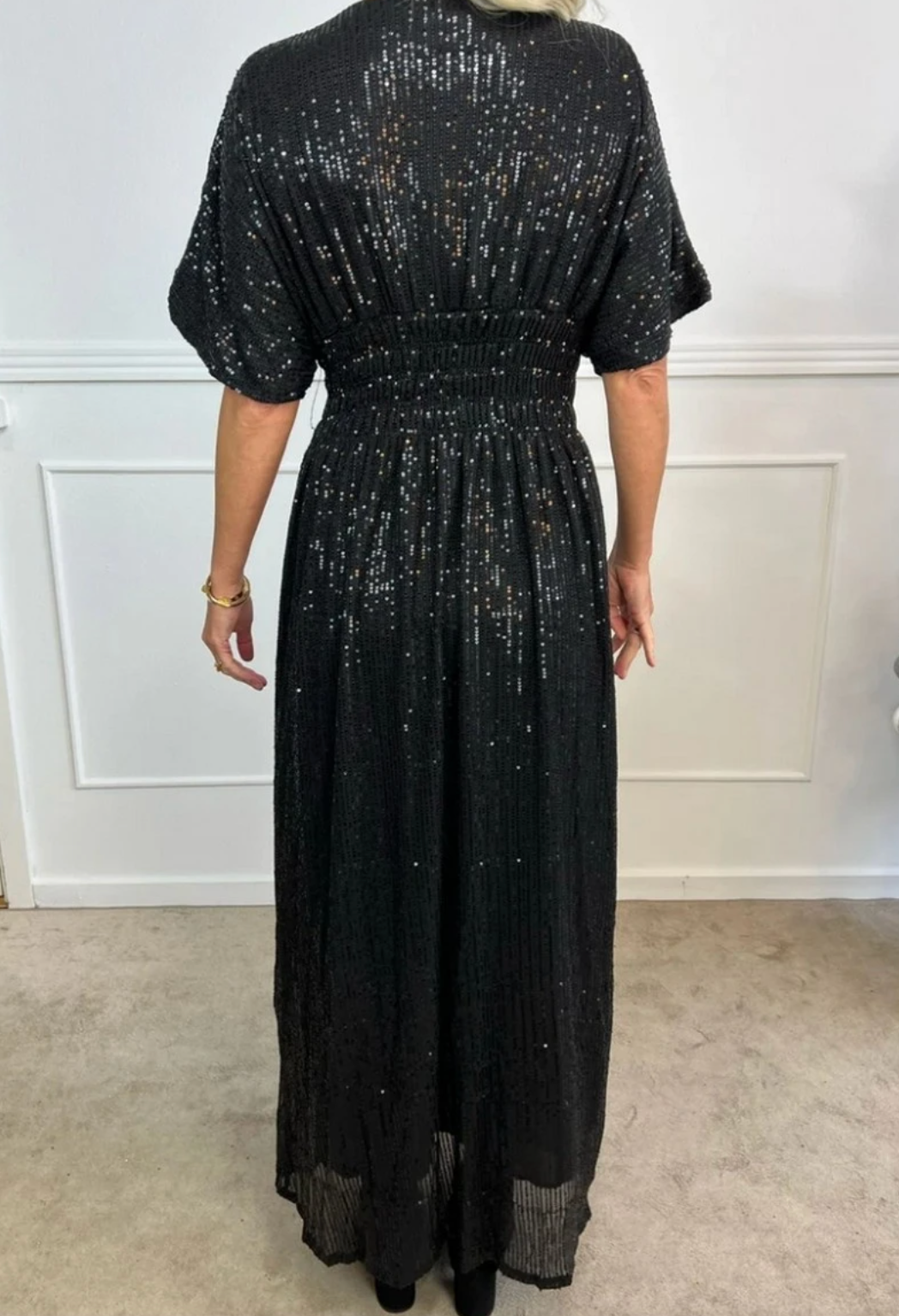Kjole Glitter Svart
