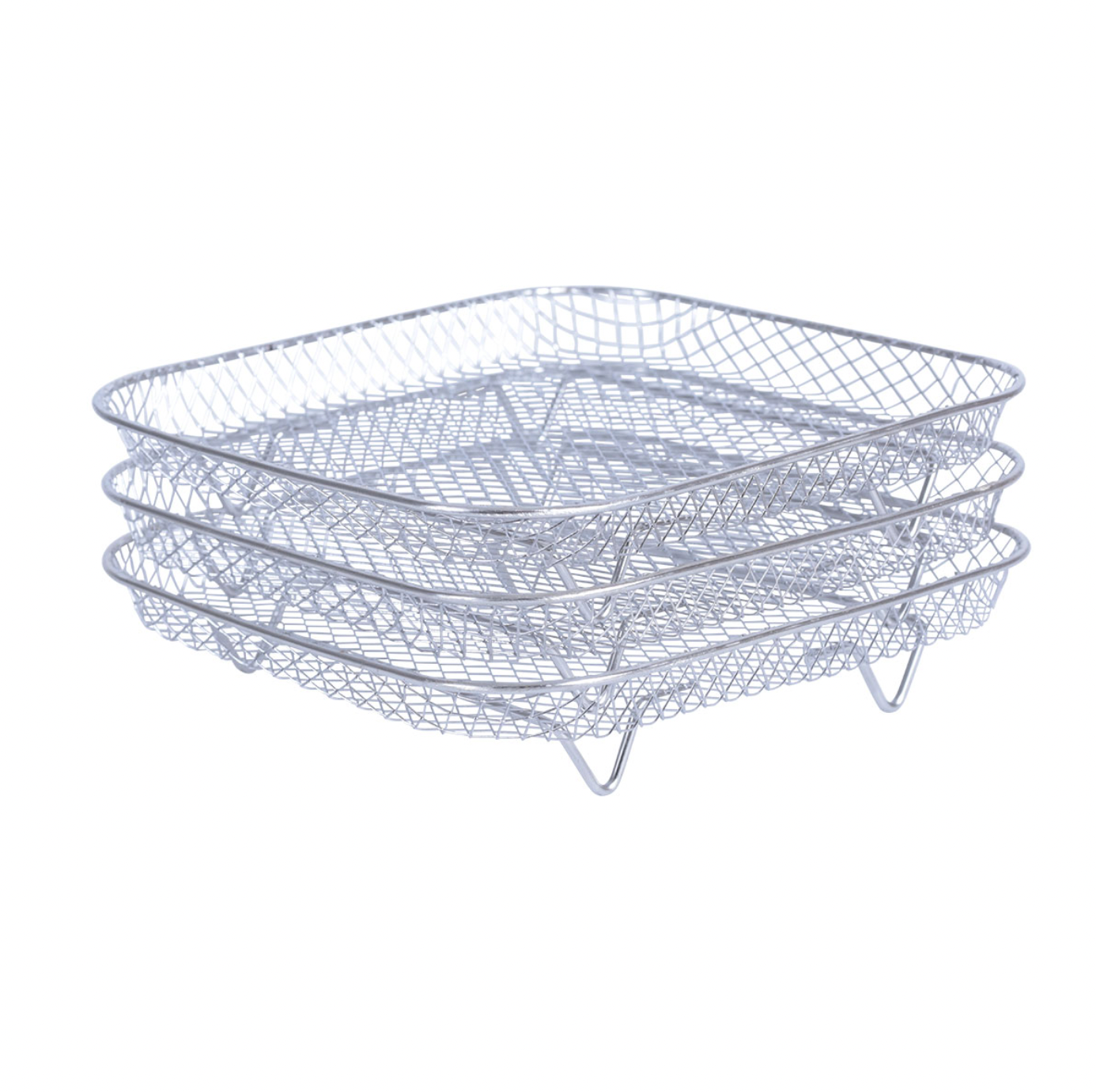 Rist for Airfryer i 3-lags stativ - Kvadratisk