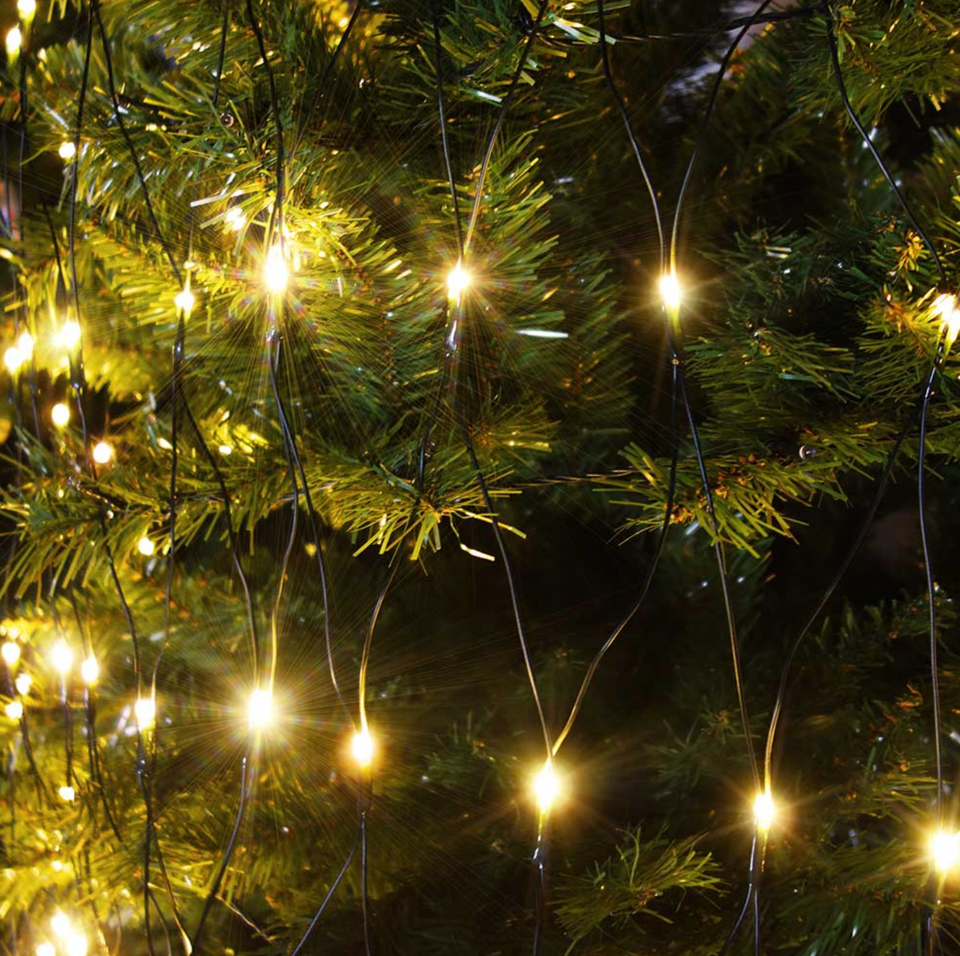 Lysnett utendørs Ø120 cm – 144 LED med timerfunksjon