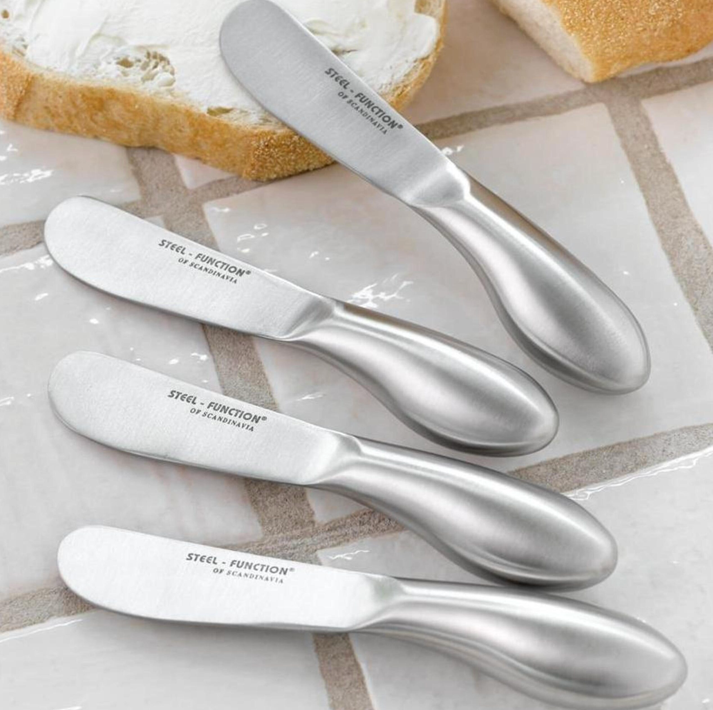 4 stk. smørkniver stål