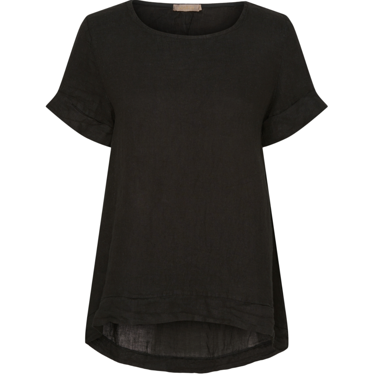 Bluse oversized linblanding – Black