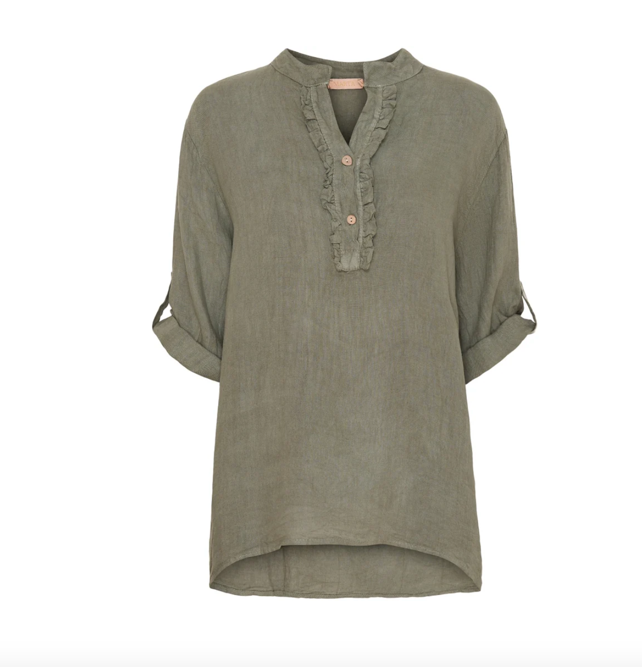Skjortebluse Vera linmix - Military