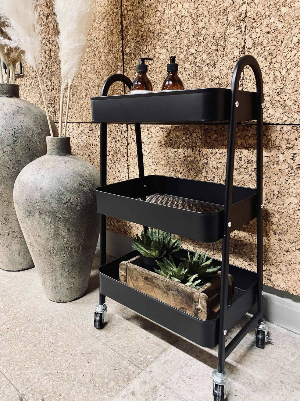 Rullebord med hjul - Svart