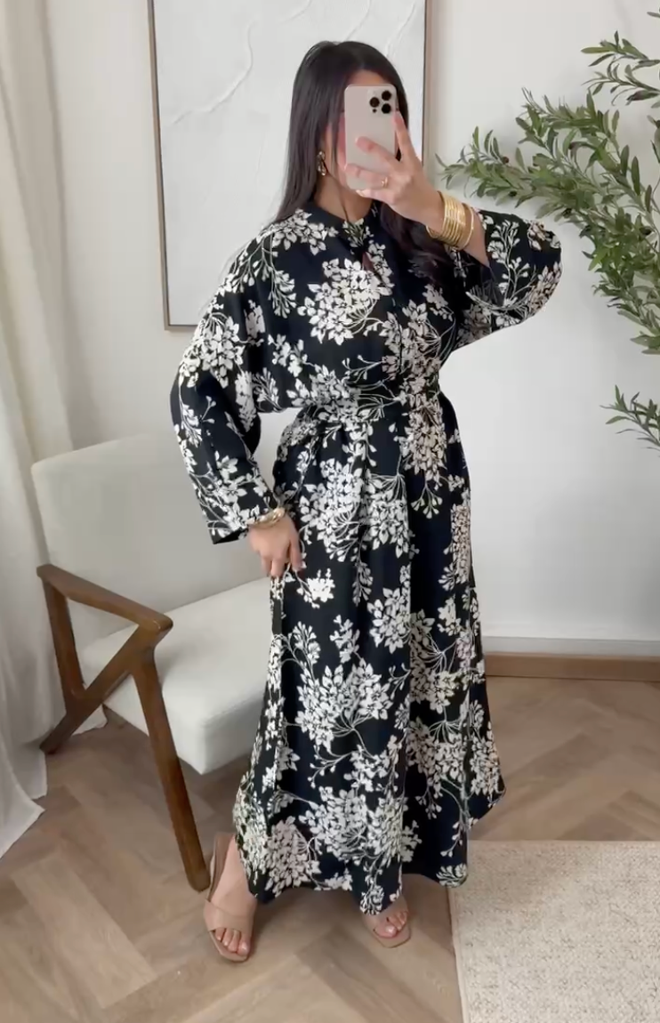 Kjole flower Boheme - Black
