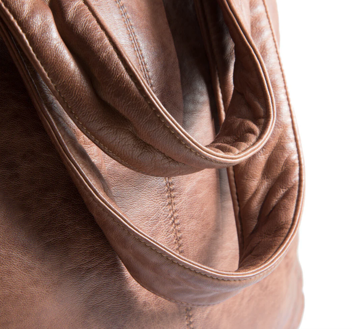 Shopper ink clutch MILLE - Chestnut