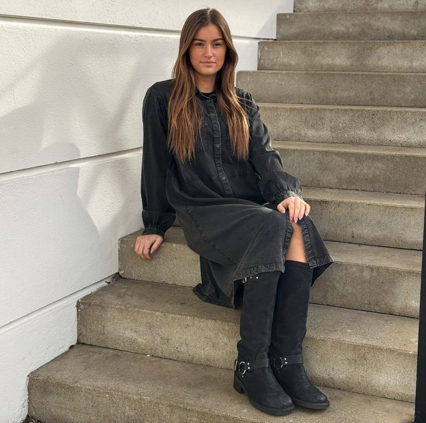 Kjole Victoria - Stone grey
