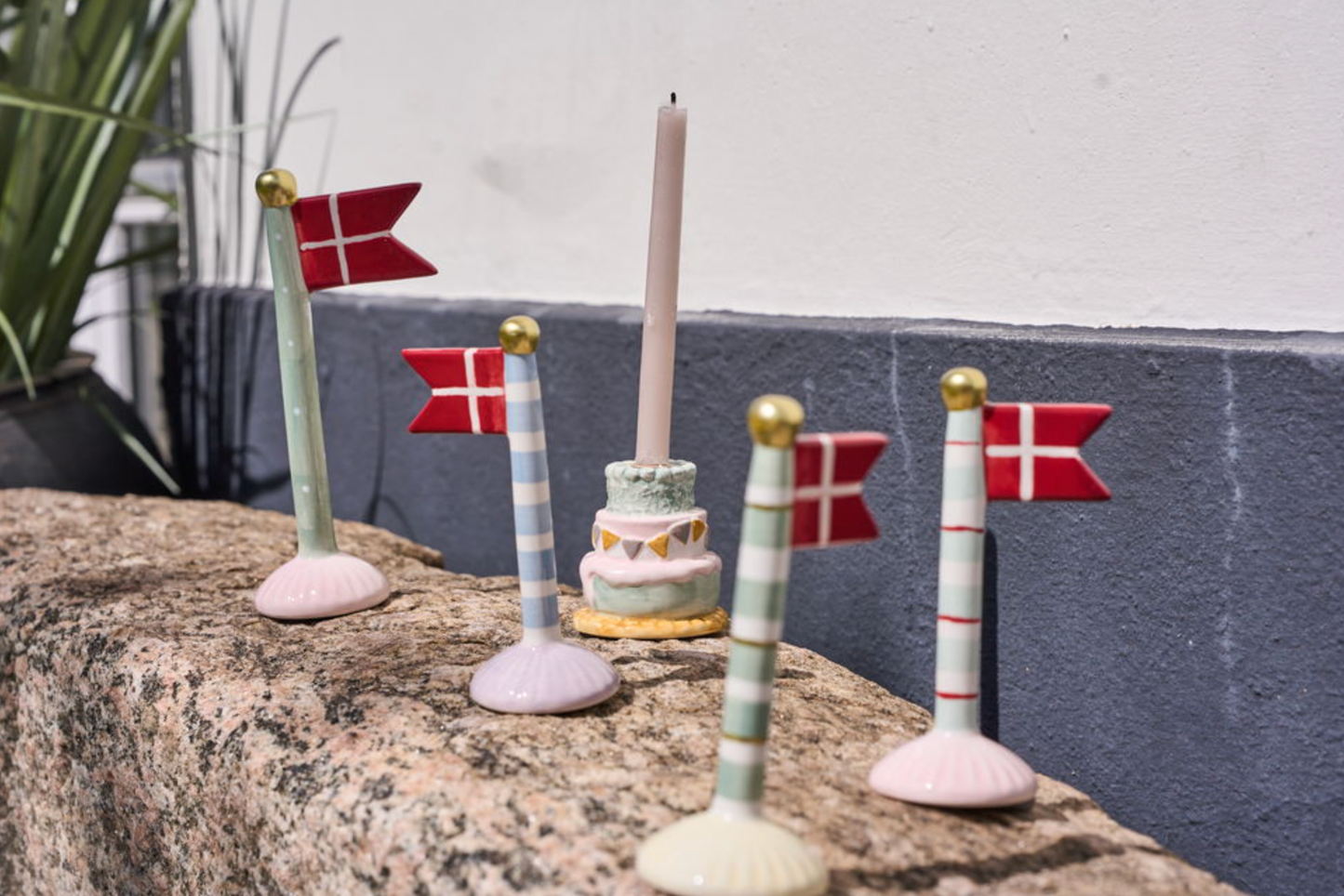 Flagg keramikk - Mix H 14cm