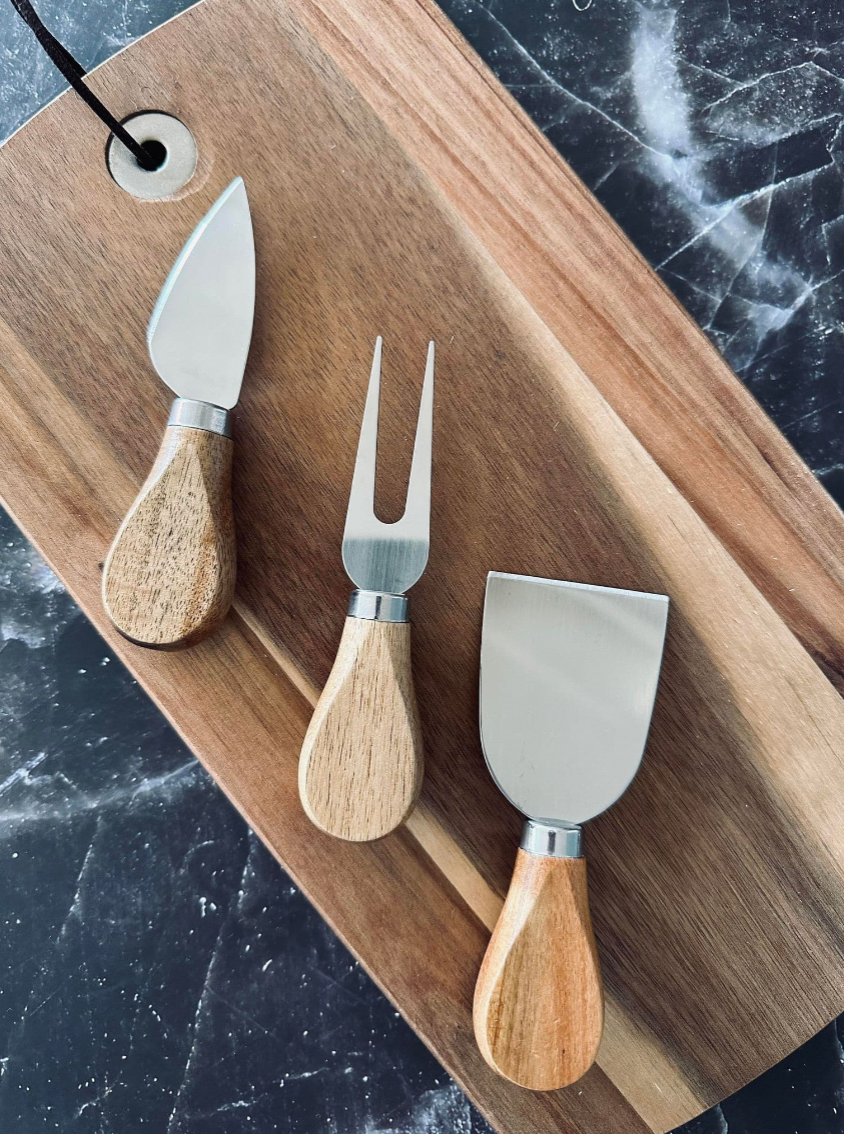 Skjærebrett med ostekniver - Godt til tapas