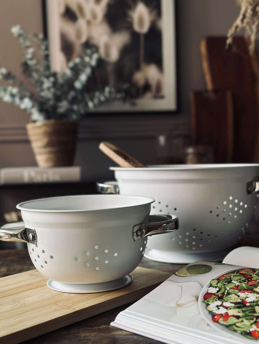 Dørslag - 21 cm Hvit