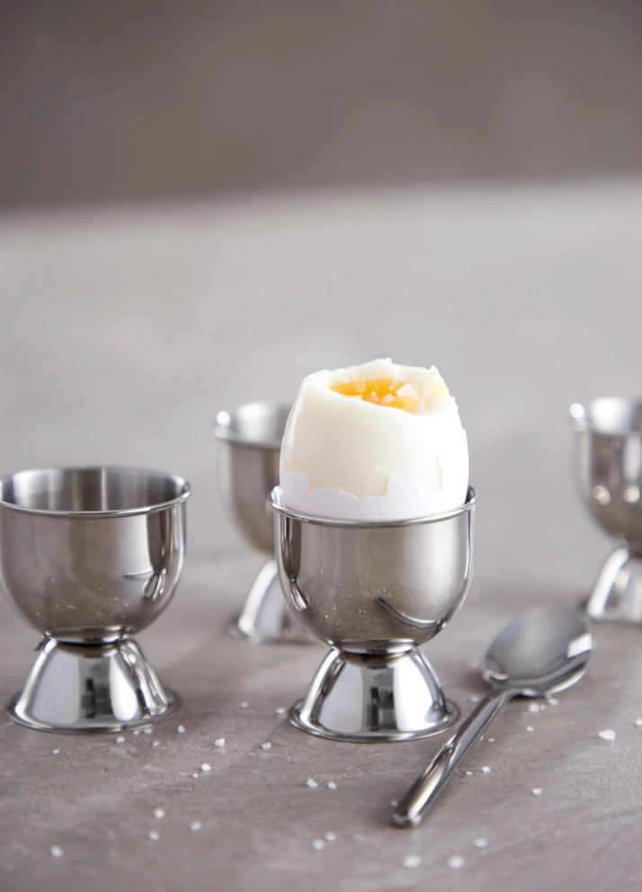 Eggeglass 4 stk - Rustfritt stål