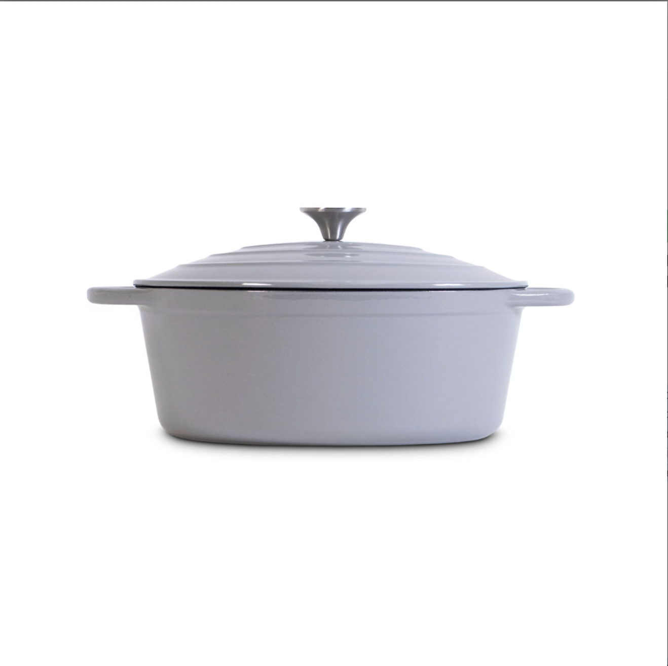 Emaljert støpejern oval gryte 30x22,5cm