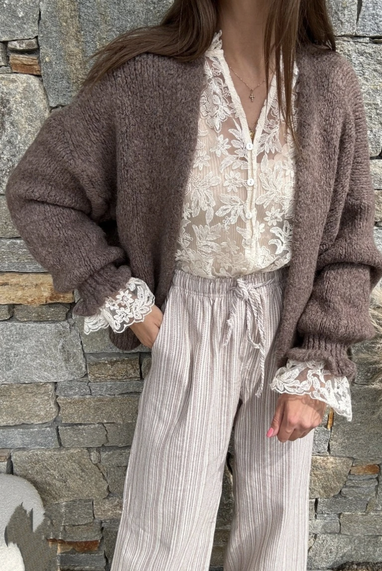 Cardigan Oversize - Taupe