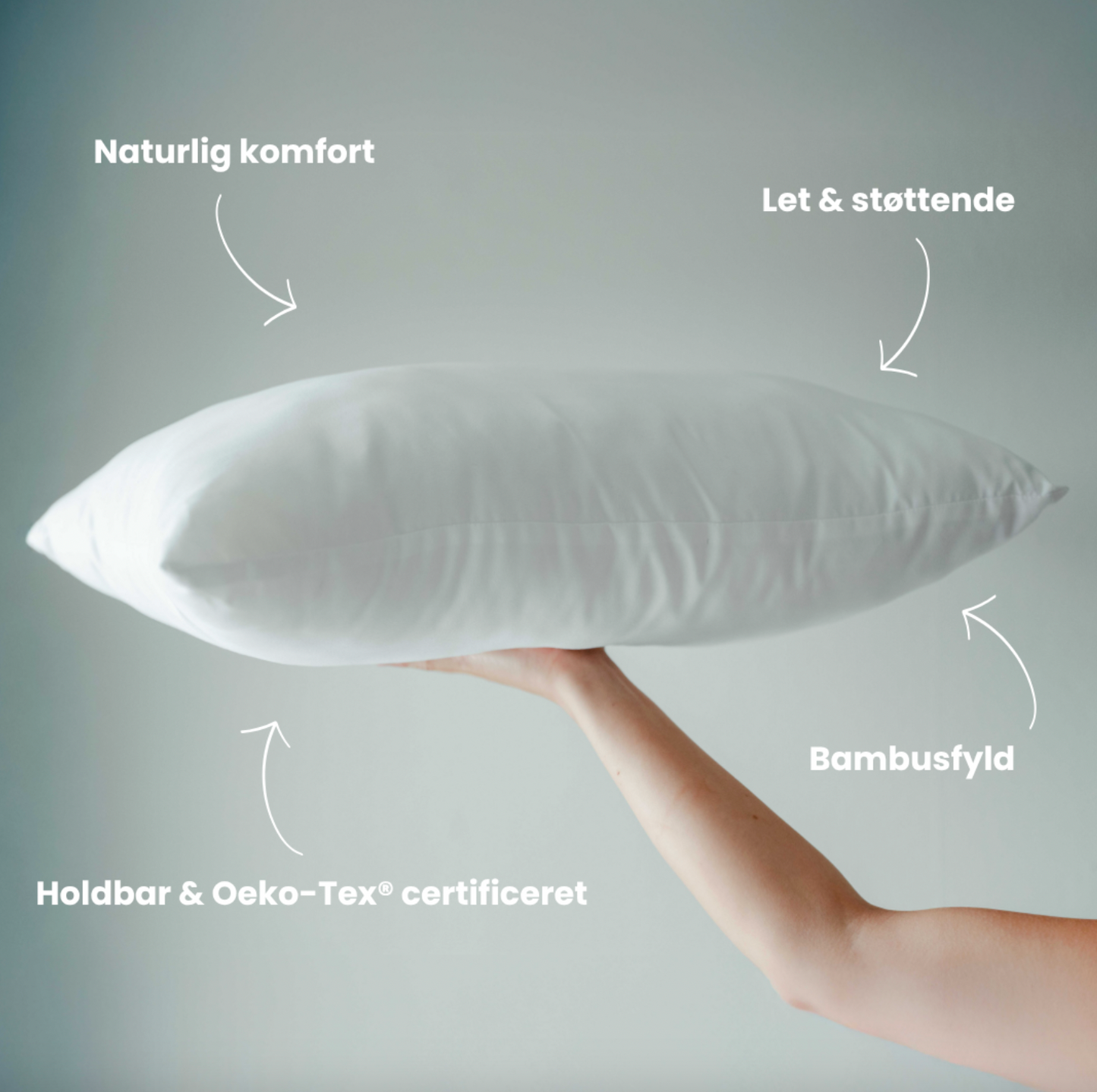 Hodepute med bambusfyll - 40x60