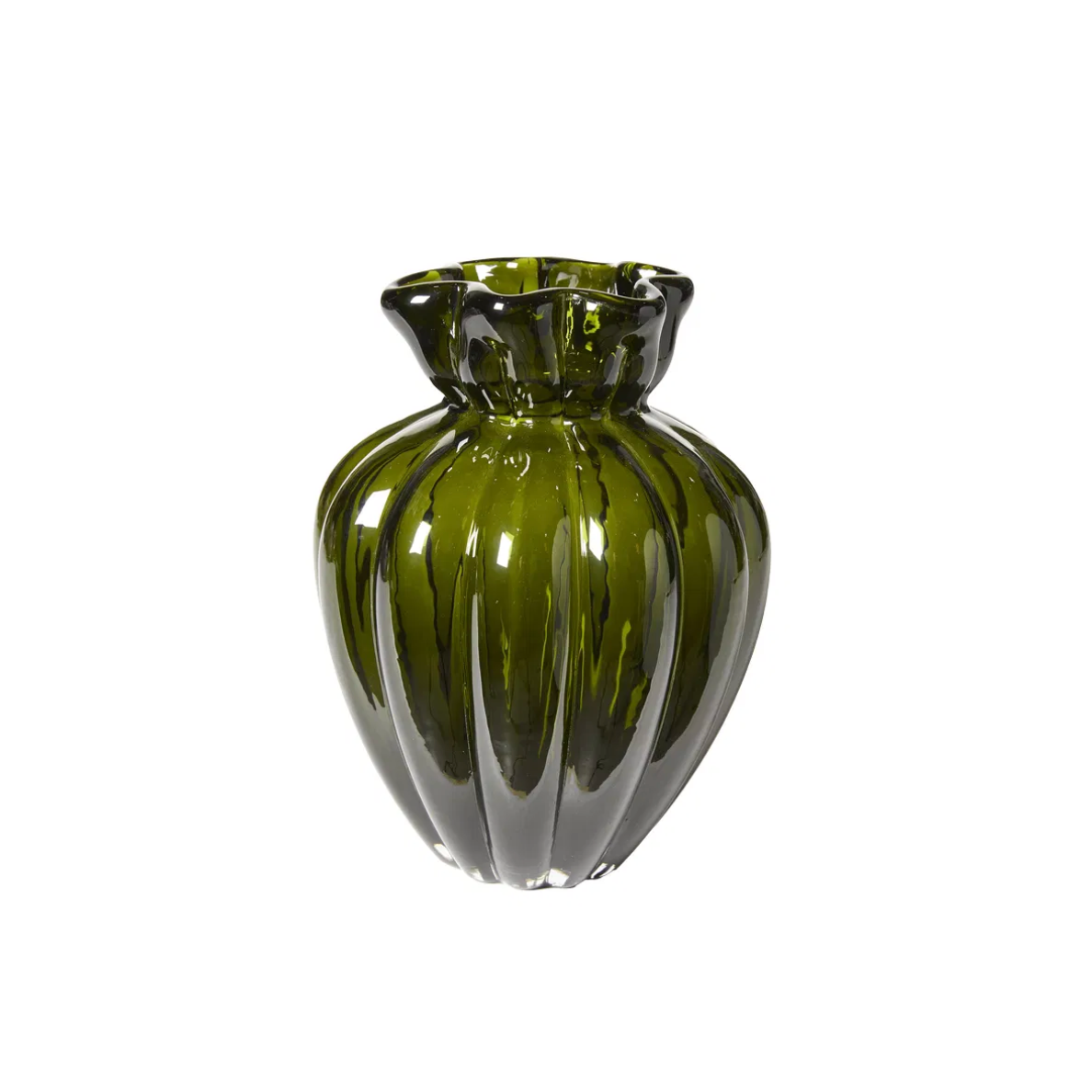 Vase Justine green - Munnblåst